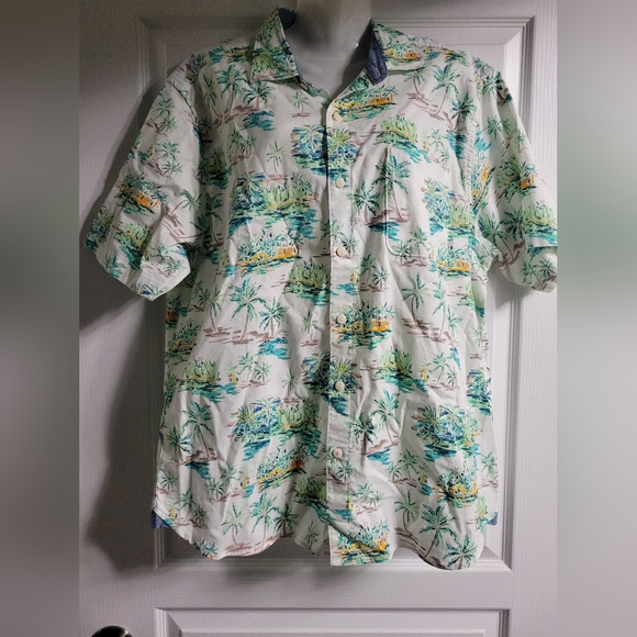 NWT Tommy Bahama - Bahama Village Woven Shirt ST325920 Cotton Continental Large - Picture 2 of 10